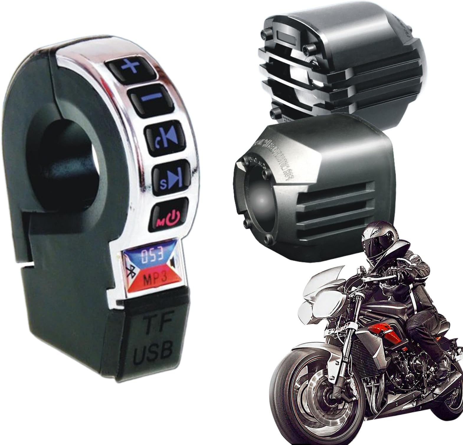 Motorcycle Sound Bar - Handlebar Speaker, Riding Audio Bar for Cycling Adventures, Bike Amplifier with Waterproof Design, Audio Device, Cycling Sound System for Automotive Trips and Long Rides