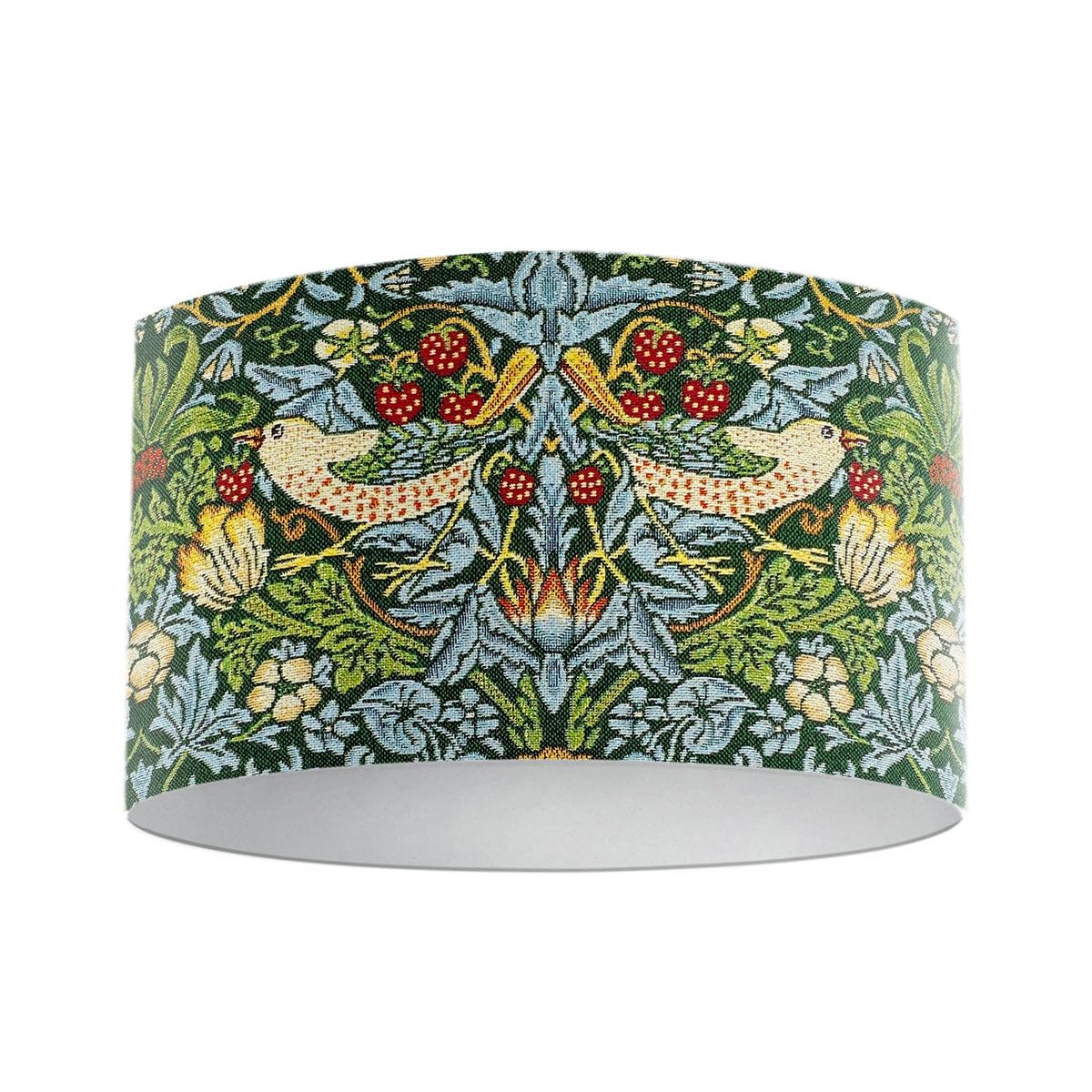 Harrison Cropper Bottle Green William Morris Tapestry Strawberry Thief Drum Lampshade (, 35Cm Diameter Ceiling Pendant)
