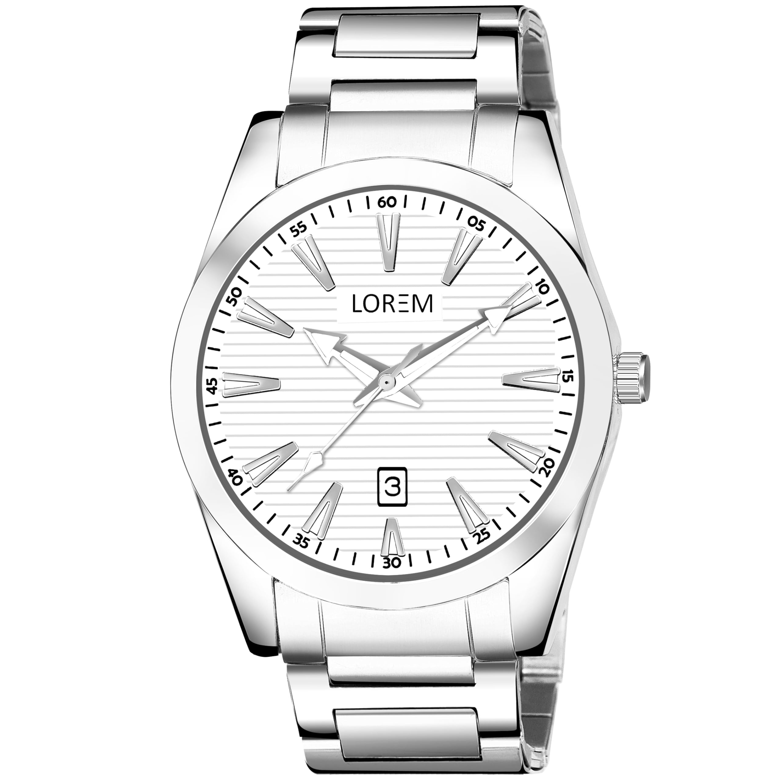 LOREM Premium White Dial Date Function Analog Watch for Men LR152 (B0CWF1H8GH) Amazon Price History, Amazon Price Tracker