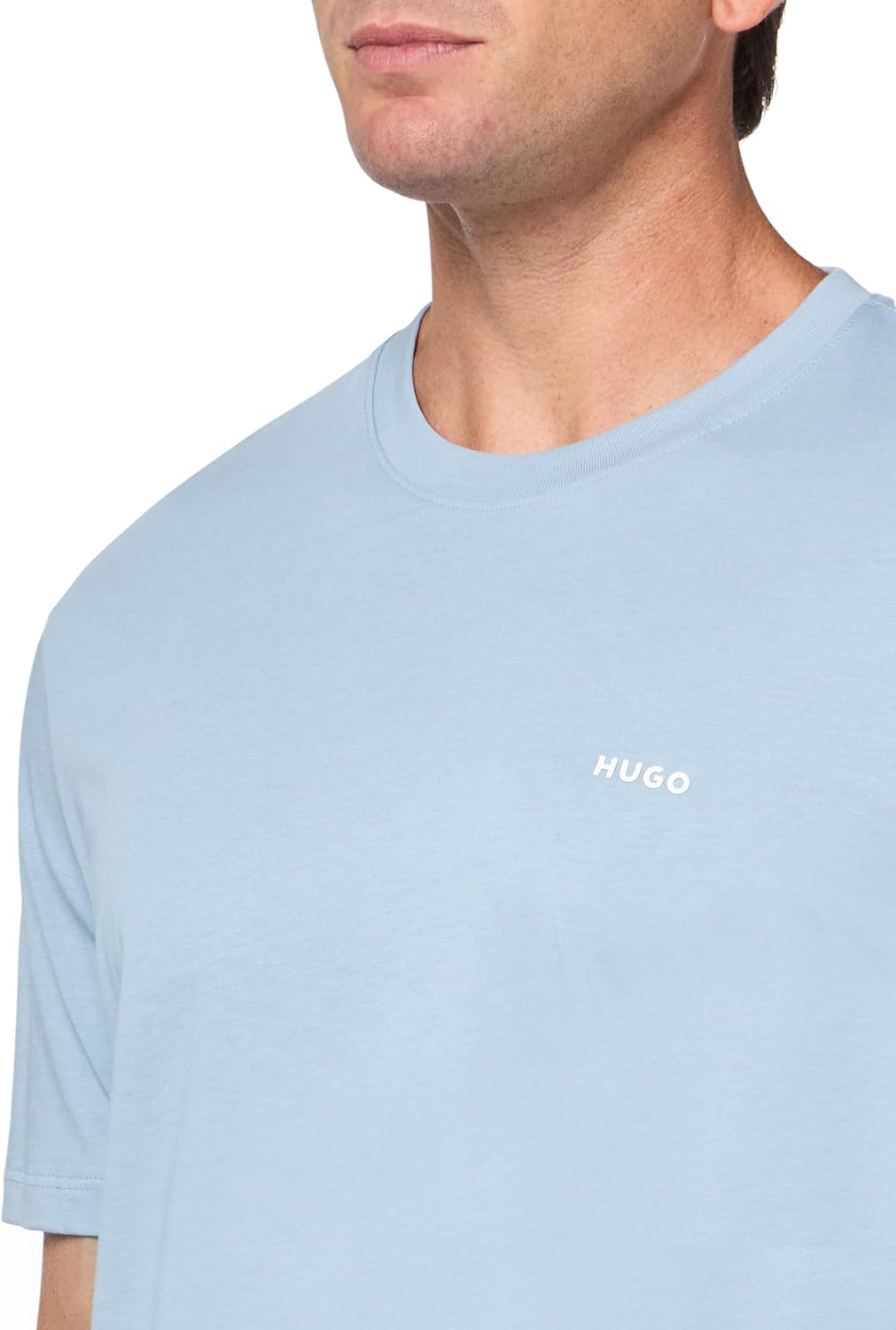 HUGO, Small Logo Short Sleeve T-Shirt, dust Blue, S - Image 3