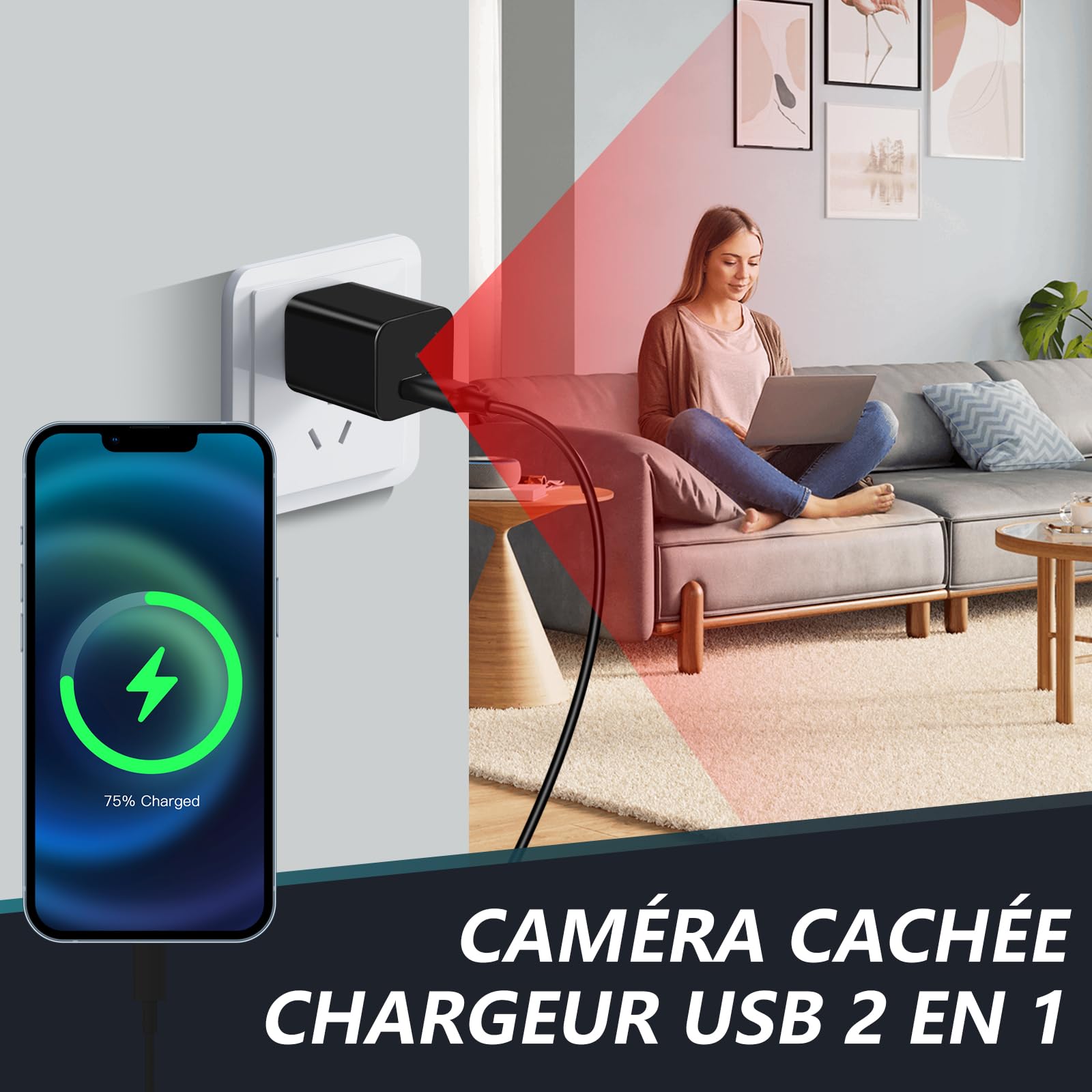 LXMIMI Caméra Cachée, HD 1080P Mini Caméra Cachée Espion