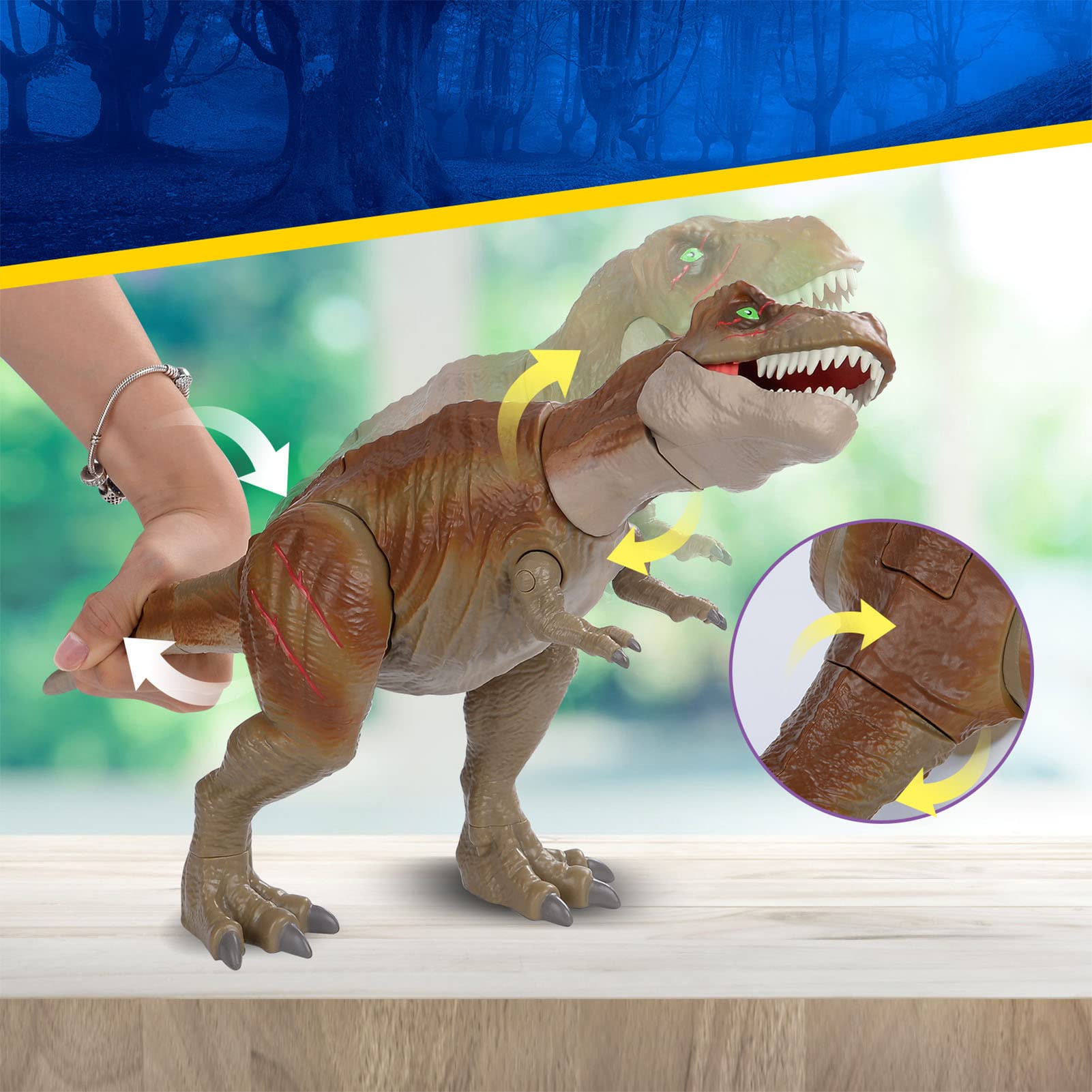 Model dinozaura zabawka symulacja żywy, ręcznie malowany przezroczysta tekstura ruchome wspólne zabawka dinozaura na wystrój pokoju dziecięcego (Brązowy)
