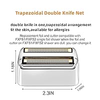 Vista 4 de Lámina de repuesto y cortadores compatibles con la afeitadora BaBylissPRO de doble lámina, lámina de repuesto compatible con la afeitadora