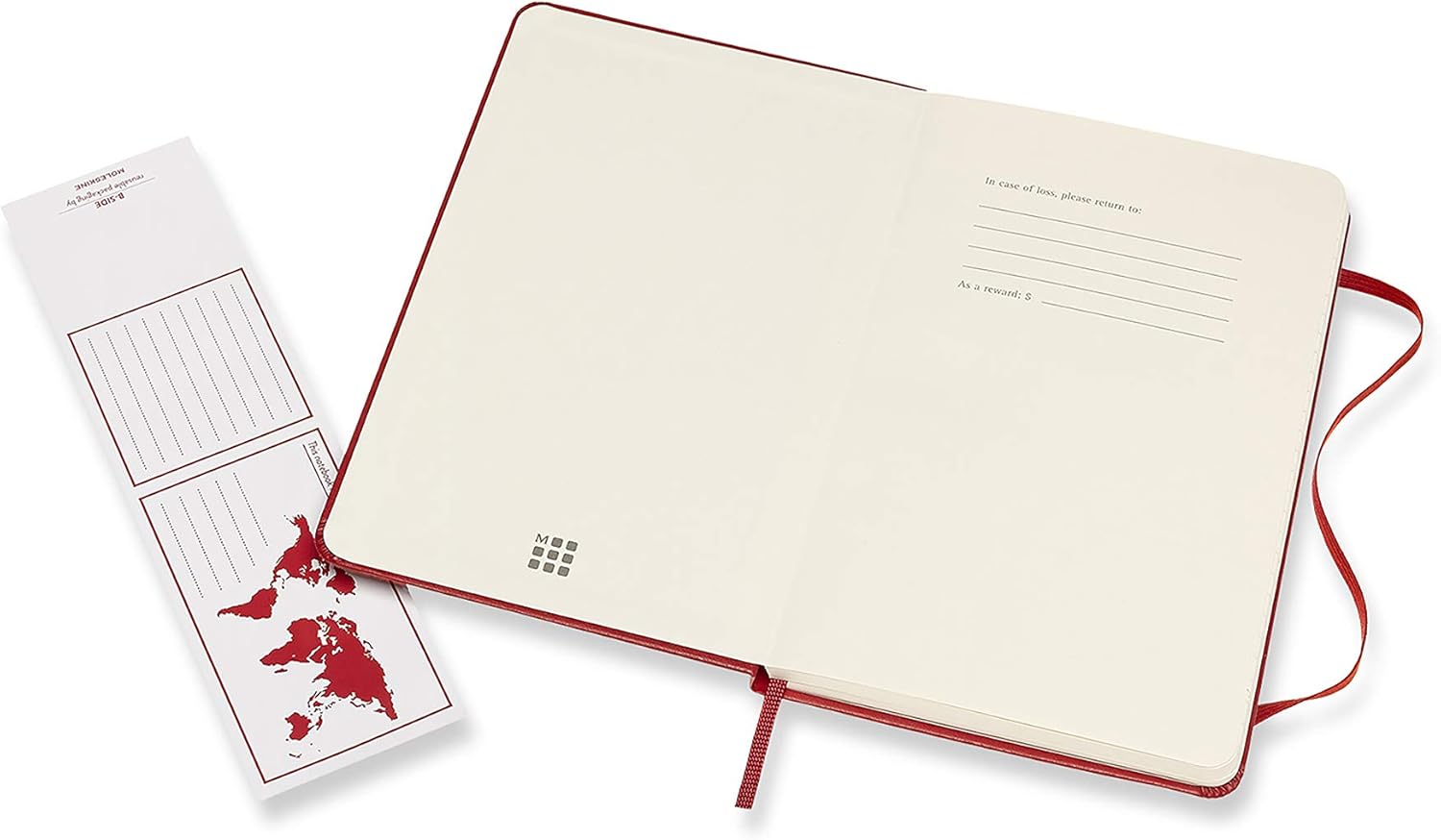 Moleskine Classic Notebook, Hard Cover, Medium (4.5" x 7") Ruled/Lined, Scarlet Red, 208 Pages : Office Products