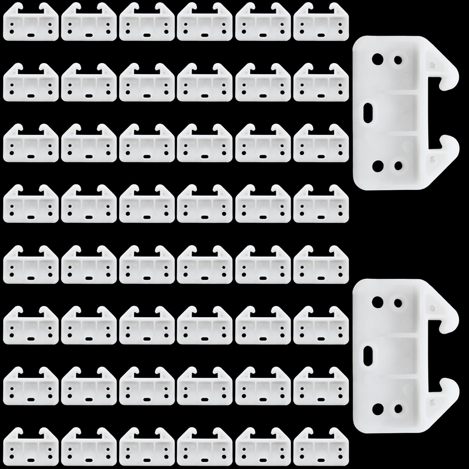 Litoexpe 50pcs Plastic Drawer Guides, Rear Drawer Track Guide