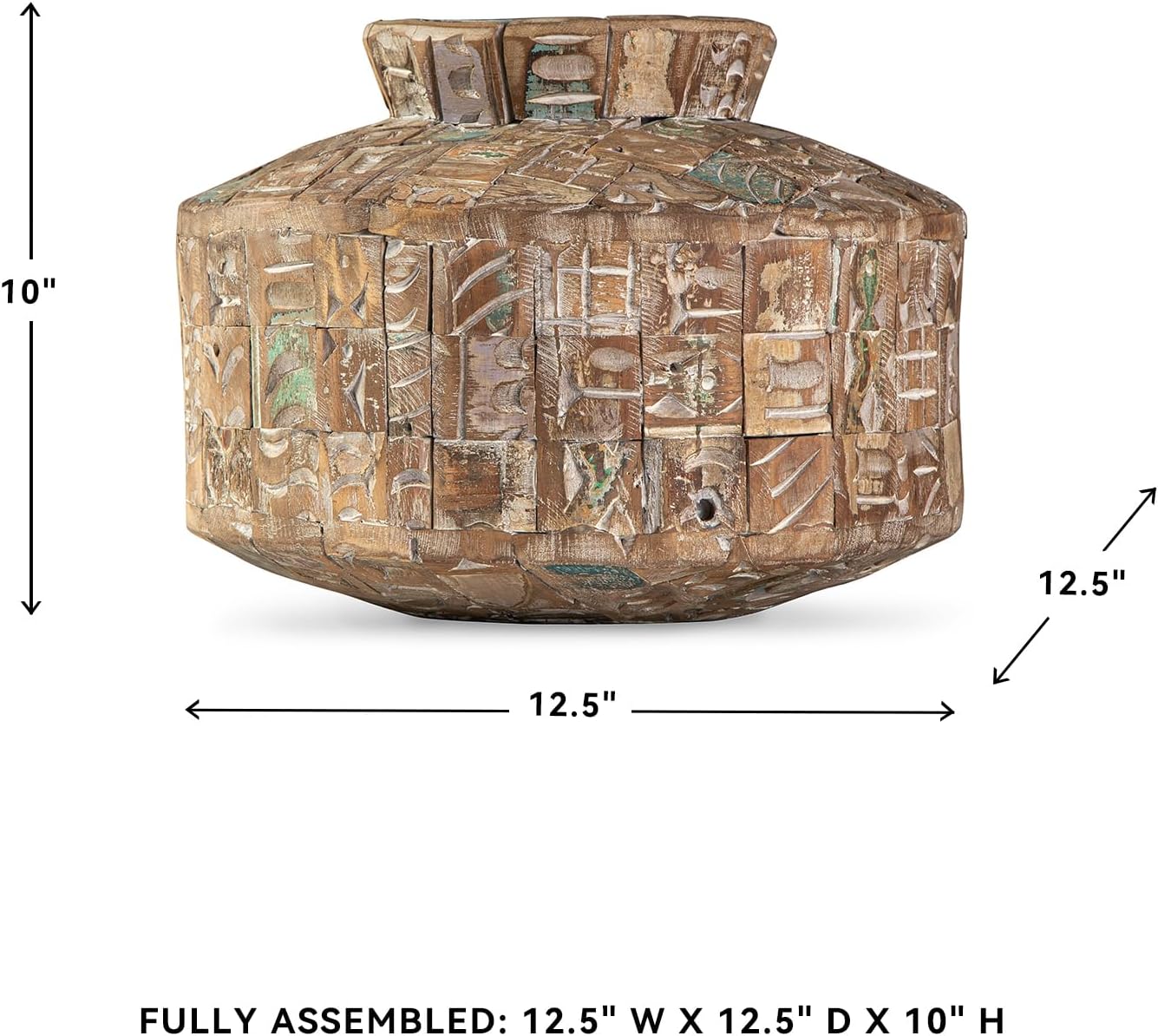 Signature Design by Ashley Meltland 10" Geometric Vase, Brown