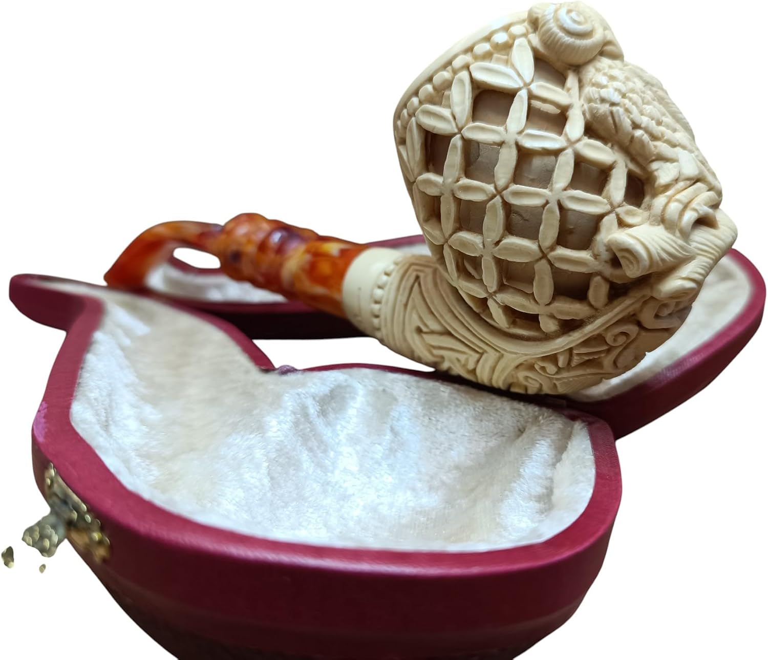 Block Meerschaum owl pipe