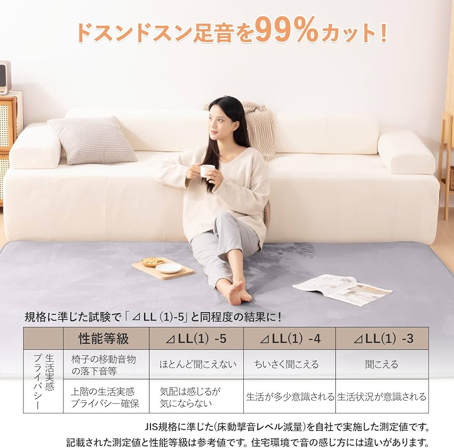Amazon | HOMFINE カーペット ラグ 高反発 極厚25mm 185×240cm 約3畳