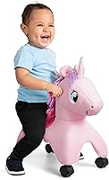 Radio Flyer Shimmer Magic Unicorn Ride-On Toy for Toddlers 1-3: Interactive Lights, Sounds, 360° Wheels, Plush Design