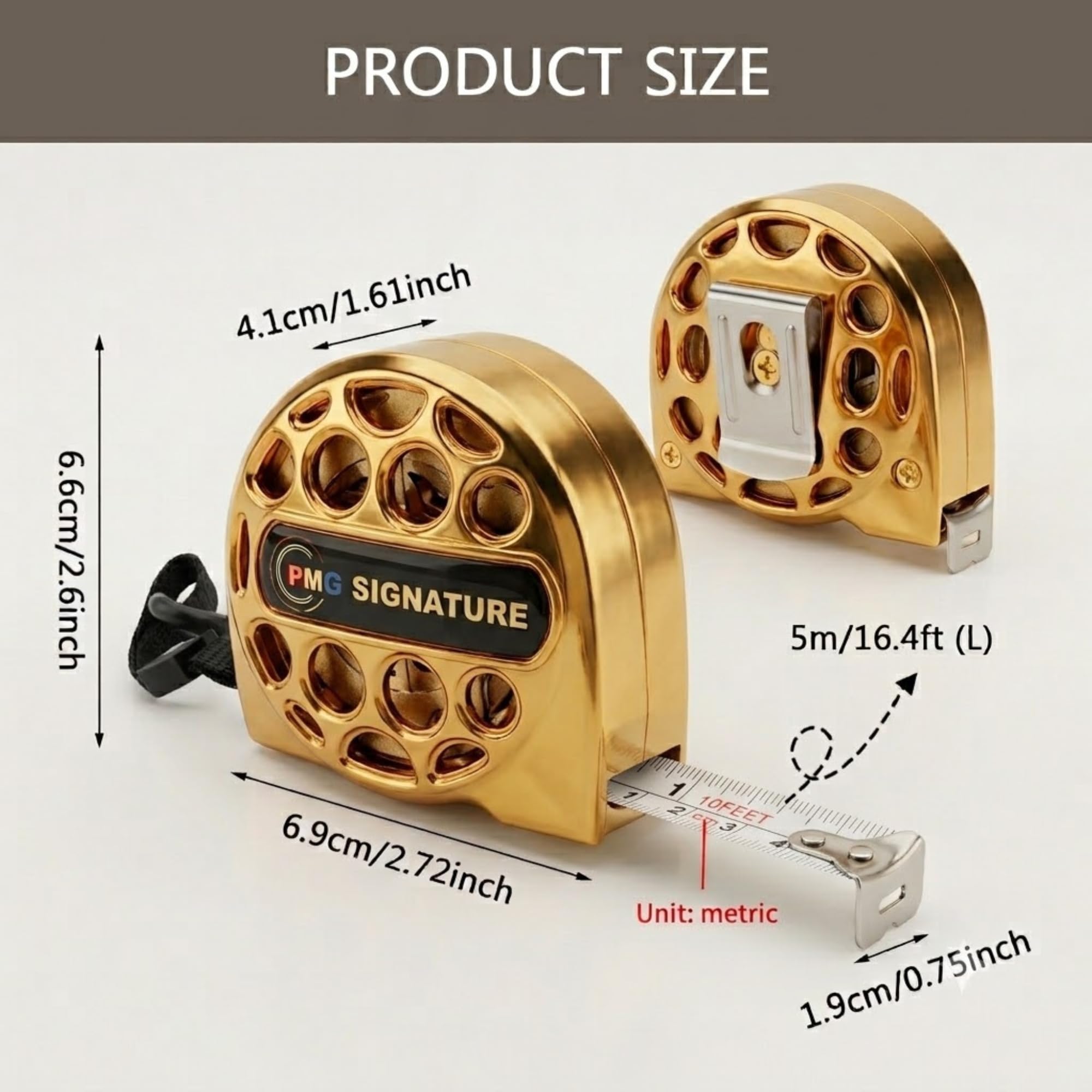 Waterproof Measuring Tape - 5 Meter Steel Tape -3