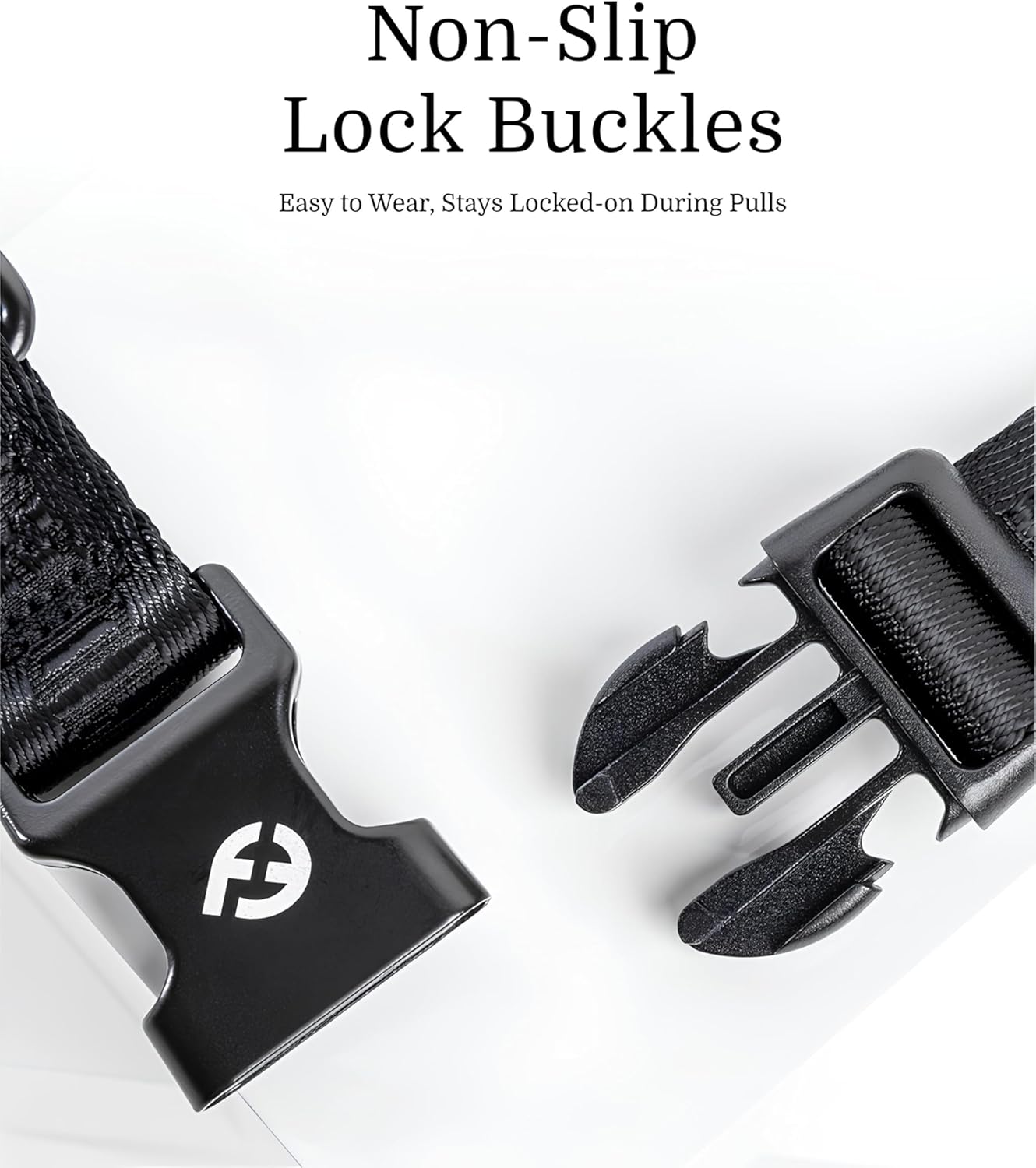 2026 New Edition, Fei & Eve Classic Dog Collar - Quick Release Metal Buckles | Fur-Safe | Premium 210D Nylon | 450LB Escape-Proof | Adjustable Fit | Medium (Black)