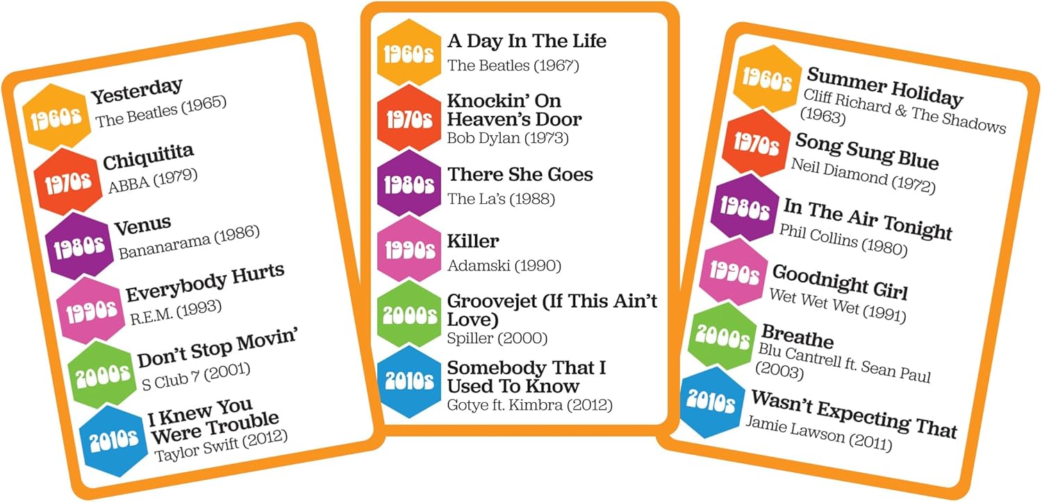 Humm Bug - The Music Party Board Game Age 14+, Card Game, Fun Music Quiz Game, 3+ Players - Over 900 Iconic Music Hits - Great for Game Nights, Parties, Adult and Family Games