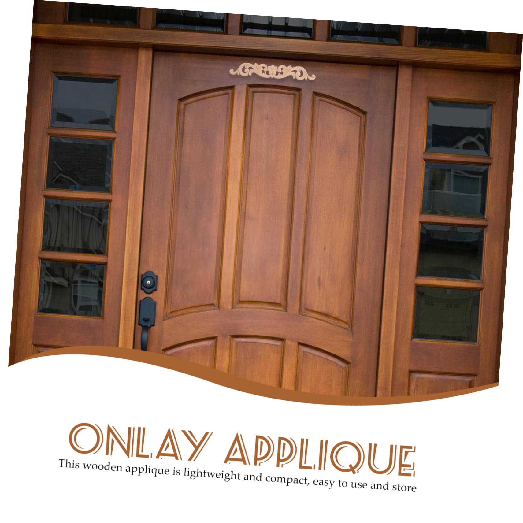 SHINEOFI 3 Sätze Geschnitzte Onlay-applikation Aus Holz Wandverkleidung Wand Polsterung Dekorative Applikation Für Zu Hause Dekorationen Wandapplikation Im Europäischen Stil 4 Stück * 3