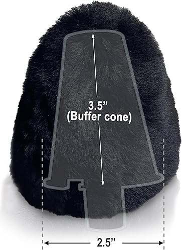 Miniatura 7 de JOUNJIP Juego de funda de búfer de lana doble roja y negra, 100% lana de cordero para pulidora de zapatos, fundas de repuesto, para máquinas