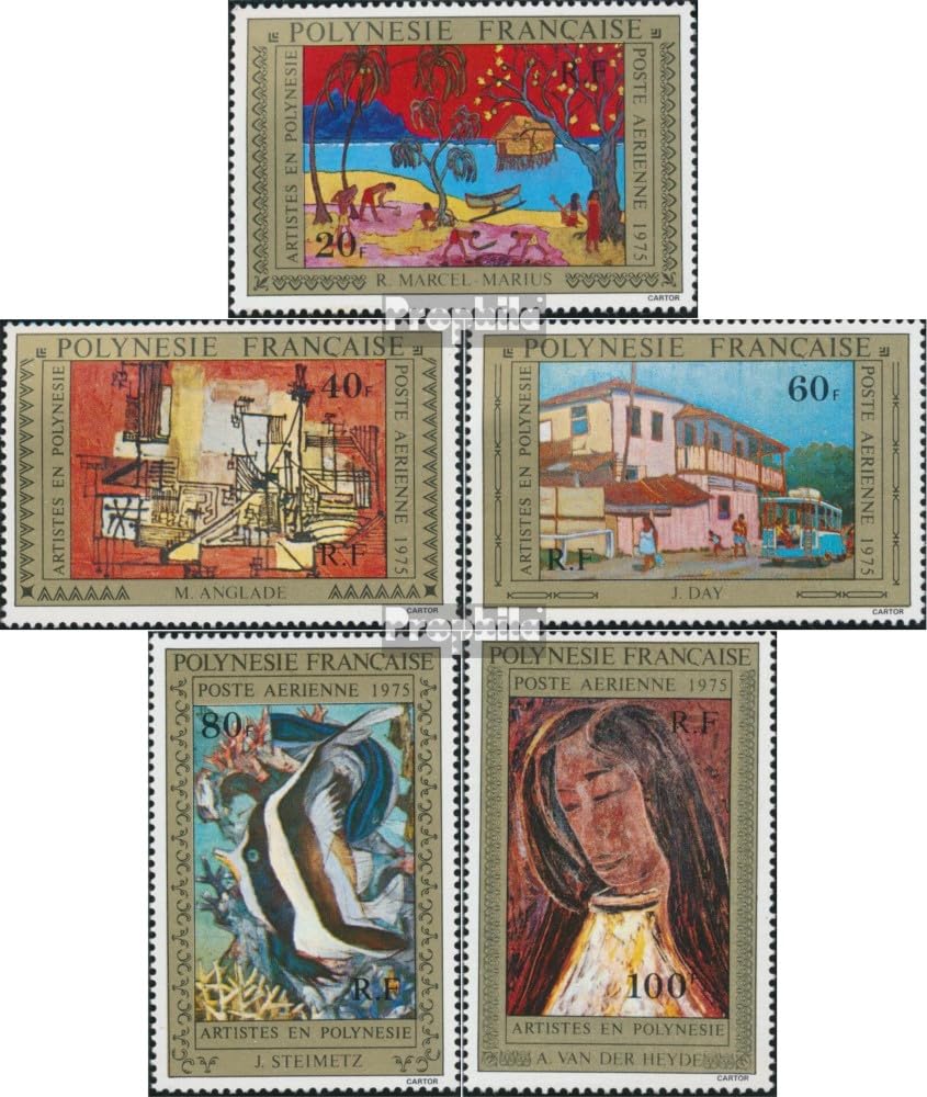 Sellos Polinesia Francesa 1975 serie pintura Prophila coleccionistas MNH 203-207 2