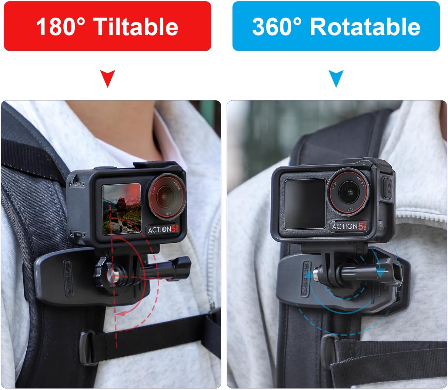 CAPART マグネット式カーサンバイザーカメラマウント DJI OSMO Action 5 Pro 4 3ポケット 3 2、GoP