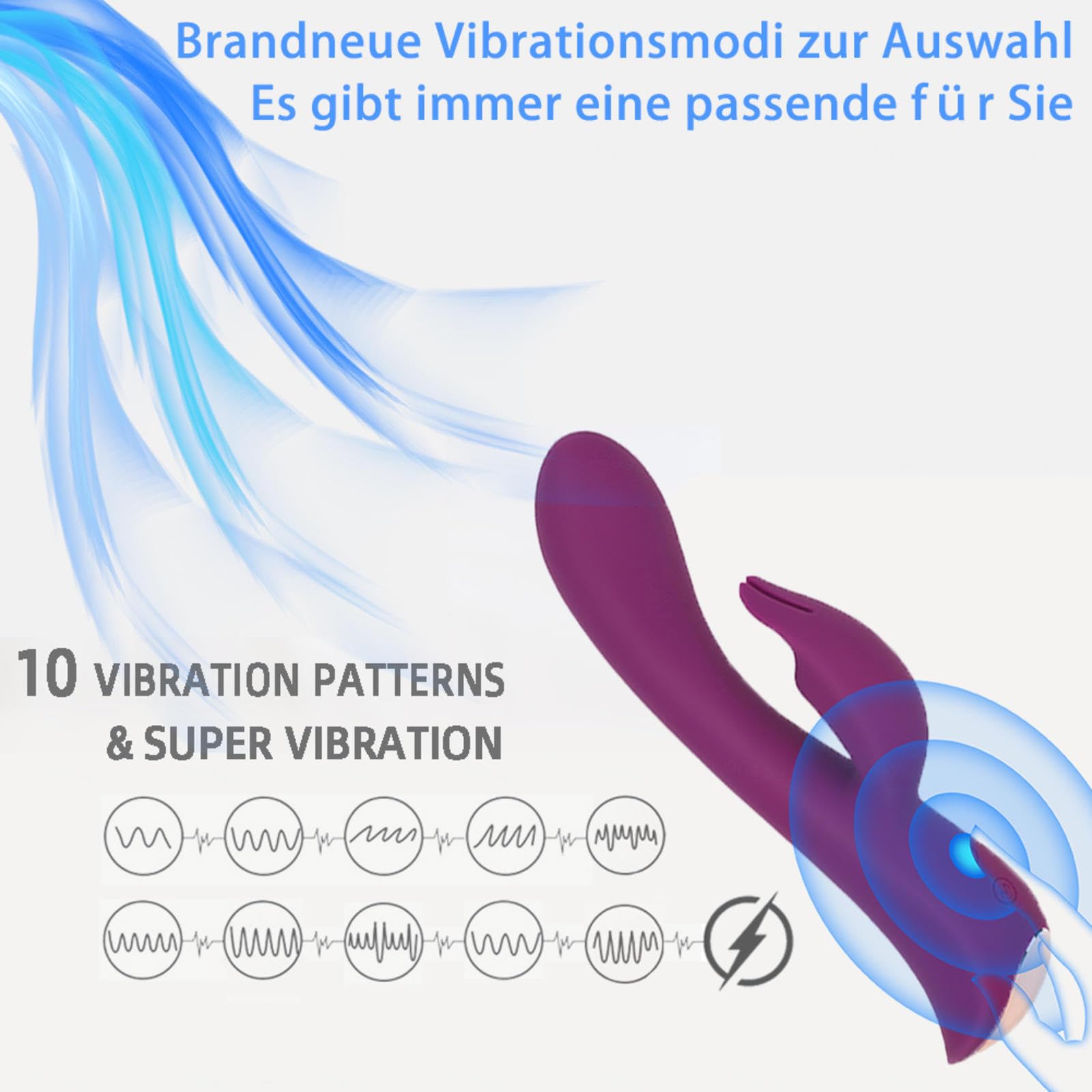 Vibratoreper Donna Vibratore Donna Punto G, Dildo Vibratoreper Realistico Sex Toy in Silicone Vibrazione Impermeabile Erotica per Donne,Red
