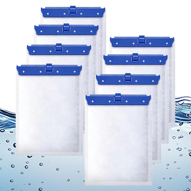 Cartucho de Filtro para Aquário Qwakay Compatível com Tetra Whisper Bio-Bag, L-8Pack