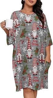 SWEET TANG Nightgowns for Women Oversized Sleep Shirt Short Sleeve Nightshirt T-Shirt Dress Sleepwear