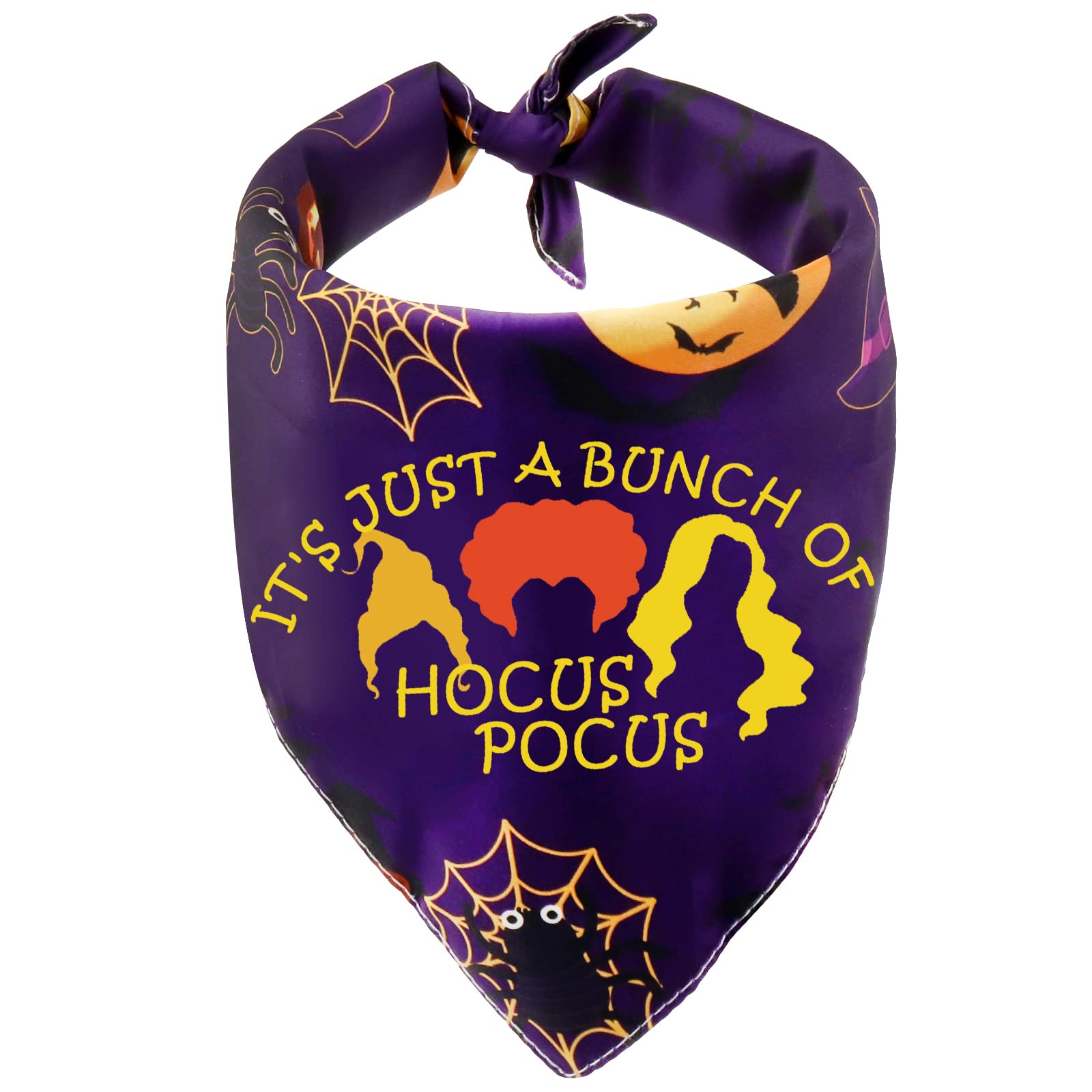Halloween Dog Bandana Hocus Movie Inspired Gift Just A Bunch of Hocus Scarf for Dog Cat Pup(Bunch of Hocus)