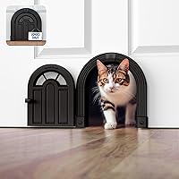 Meow Manor No-Flap Cat Door for Interior Doors - Purrfect Portal, Fits Cats Up to 20 lbs, Easy DIY Install, No Training