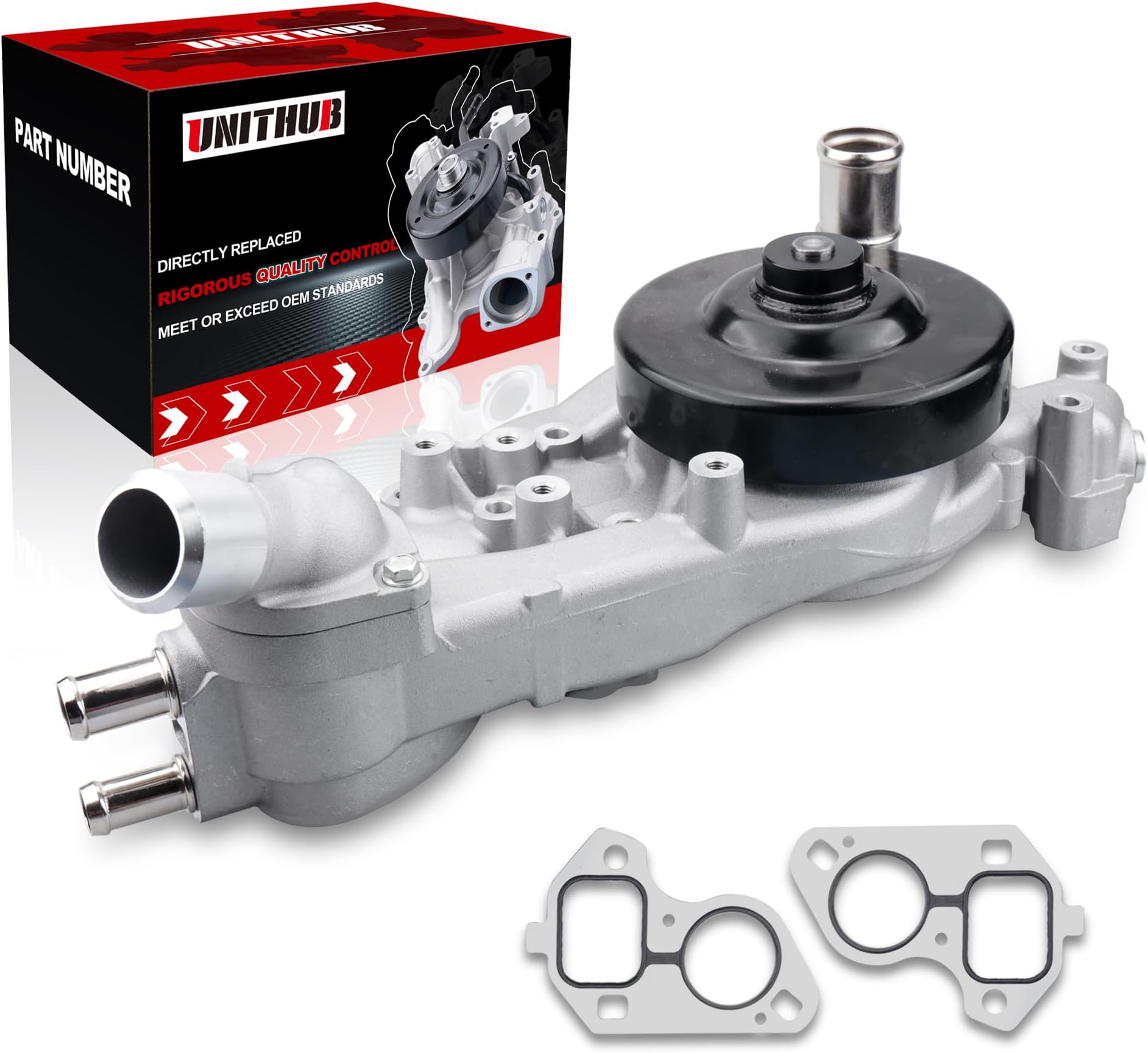 Engine Water Pump Automotive w/Thermostat Gasket 251728 19180610 Compatible for Chevy Camaro Caprice Corvette SS Cadillac CTS Pontiac G8 2009-2017