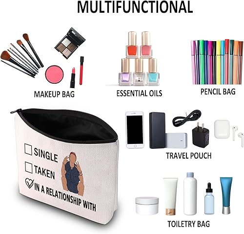 Miniatura 4 de G2TUP Bolsa de maquillaje azul inspirada en programas de televisión, bolsa de cosméticos R P para fanáticos, bolsa de cosméticos R P Merch (bolsa