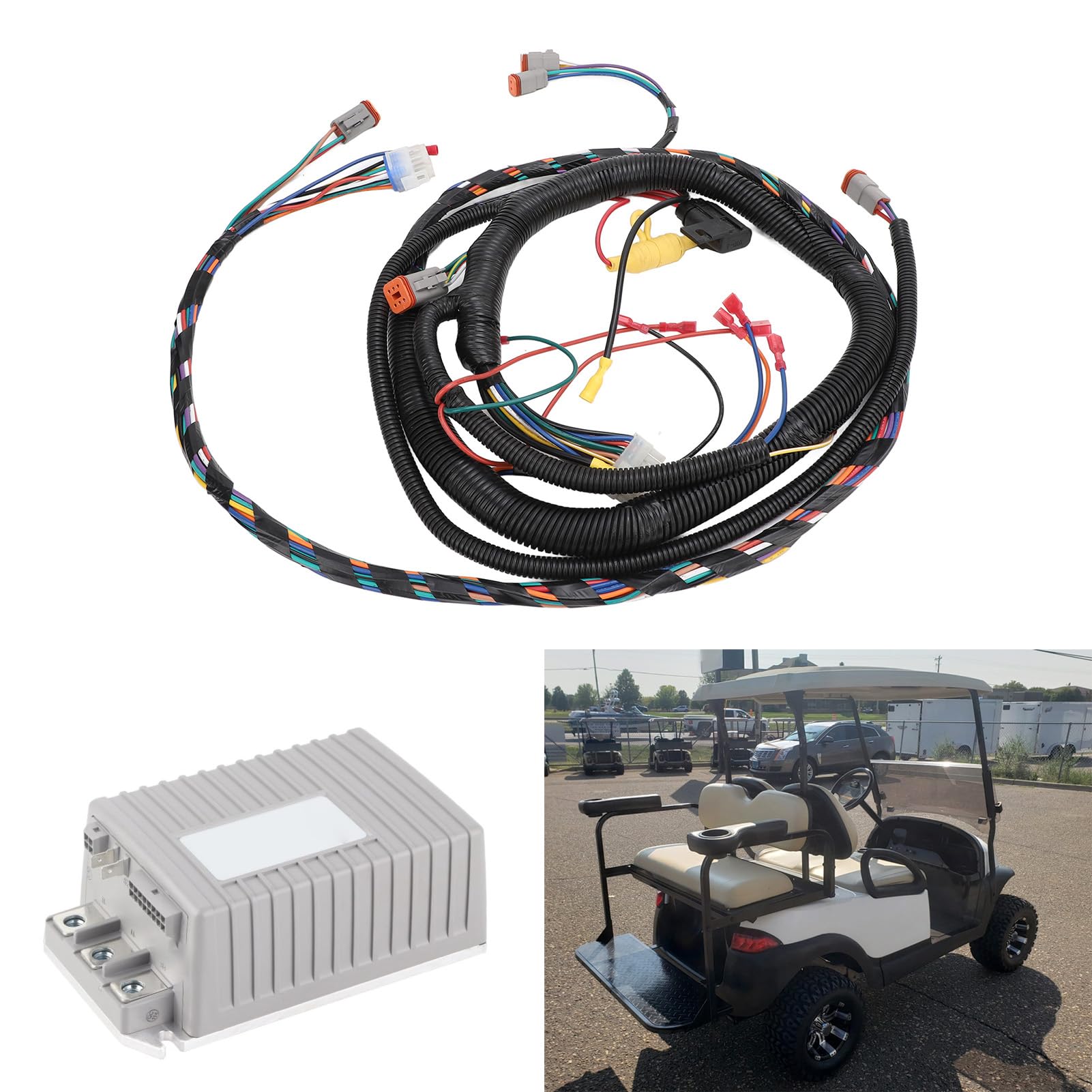 Cablaggio Golf Cart, Fascio Cavi Principale 103850301 e Gruppo Controller Compatibile con Club Car Precedent Elettrico 2012-2014, ricambio per impianto elettrico del carrello