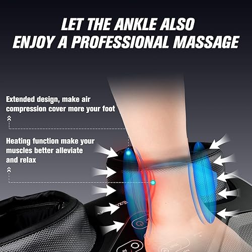 Vista 4 de Shiatsu - Máquina masajeadora de pies con vibración térmica y masaje de pies rodantes para fascitis plantar de tobillos, regalo de relajación