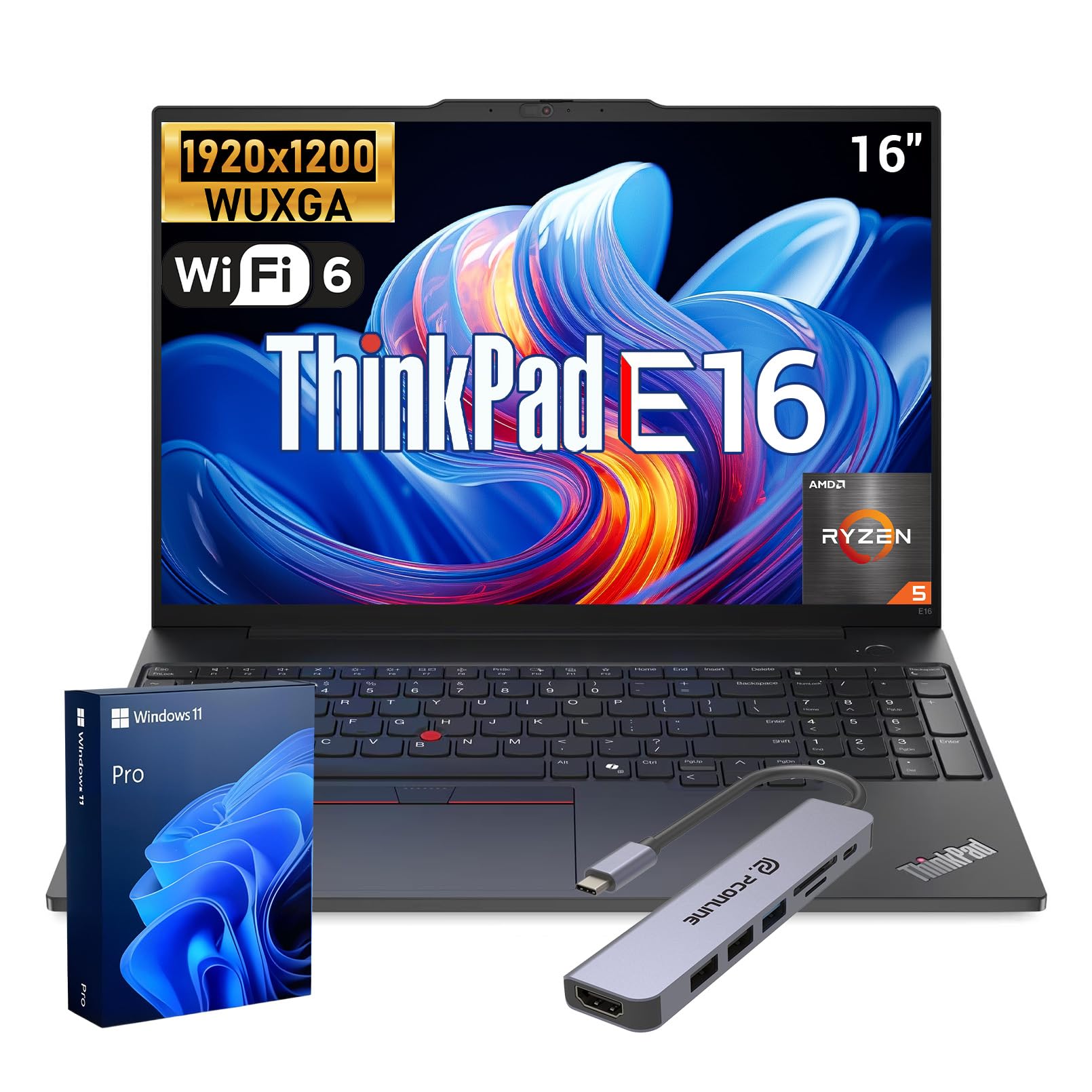 Lenovo Notebook aziendale ThinkPad E14 Gen 6 14" FHD+ AMD Ryzen 5 7535U