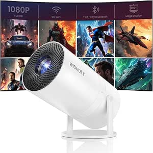 WISHOLY X3 Mini WiFi Bluetooth 1080P 180° Rotatable Portable Projector