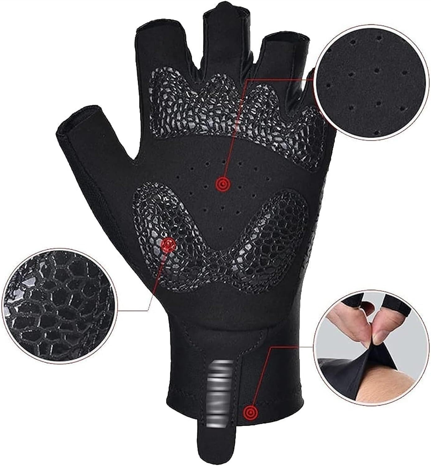 IRYZE Guantes Deportivos Guantes De Medio Dedo Levantamiento De Pesas Guantes De Ciclismo De Medio Dedo Almohadillas De Silicona En La Palma Hombre y Mujer