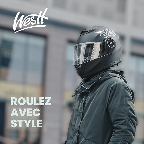 Westt DOT Motorcycle Helmets - Helmets for Adults Motorcycle Motocross - Dirt Bike Full Face Helmets Chin Liftable Dual Visor(L/Matte Black Torque X) - 5