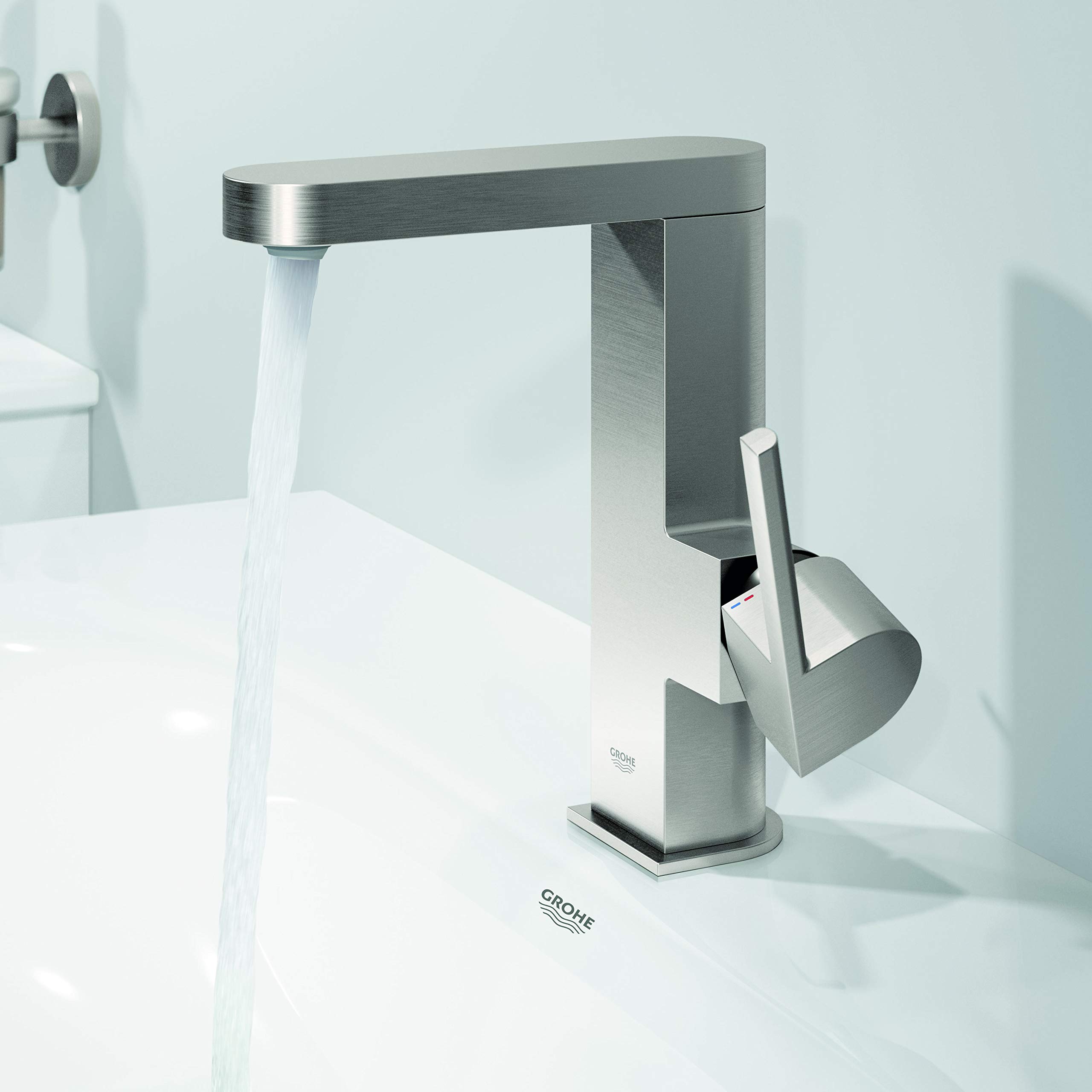 GROHE Plus | bateria łazienkowa - bateria umywalkowa jednoręczna | z drążkiem pociągowym - zestaw odpływowy | chrom | 23871003