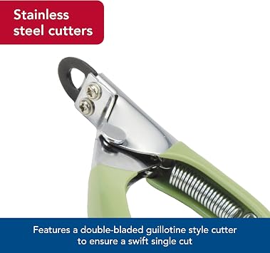 Coastal Pet - Safari Guillotine Dog Nail Trimmer - Double-Bladed Guillotine Style Dog Nail Trimmers - Owner-Friendly Vinyl Grip - for Small to Medium Dogs - Small (5 L x 3 W)
