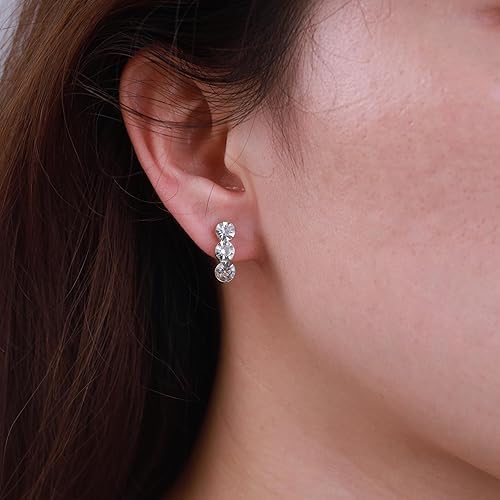 Vintage Crystal Bar Ear Jacket Earrings Rhinestone Jacket Earrings Gold Cz Bar Stud Earrings Sparkly Crystal Drop Earrings Jewelry for Women