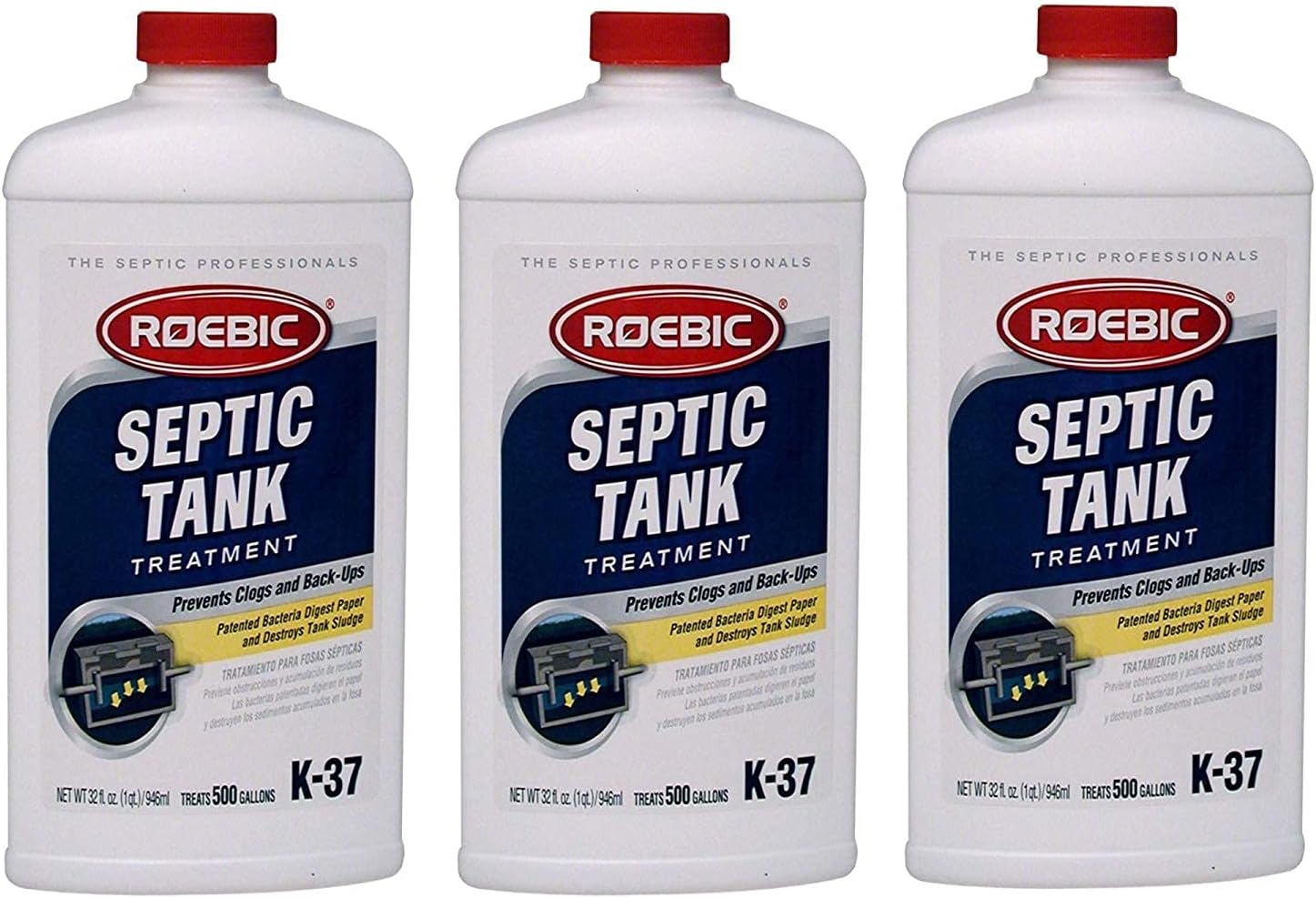Roebic Laboratories,Inc. K-37-Q Septic Tank Treatment,32-Ounce - 3 Pack