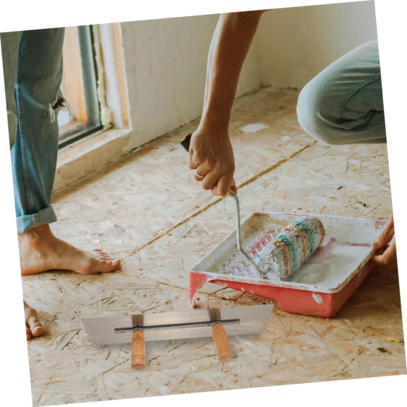 HOMSFOU 2piezas Putty Cutter Trowel De Inoxidable Para Acabados Ladrillo Herramienta Dura Para Construcción y Reparación De Muros