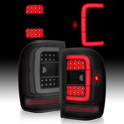 HECASA Luces traseras compatibles con Ford Ranger tipo C 2001-2011, tubo LED, luces traseras de freno trasero, ensamblaje del lado del conductor y