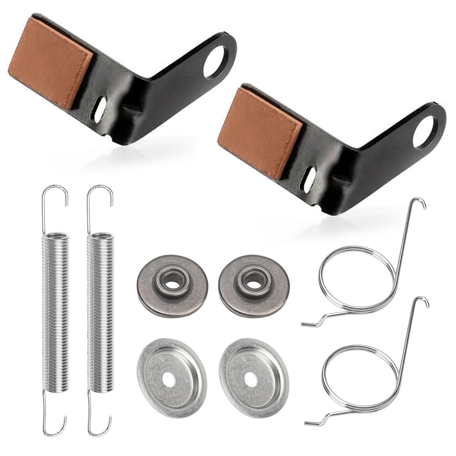 2-Pcs GY21943B GY21943A Brake Pad Kit for John Deere 42" L, D, X Series 100 105 115 100 110 120 125 130 Mower, Replaces GY21943, Included GX20515 Retainer, GX20494 Spring and GX23240 Deck Bushing