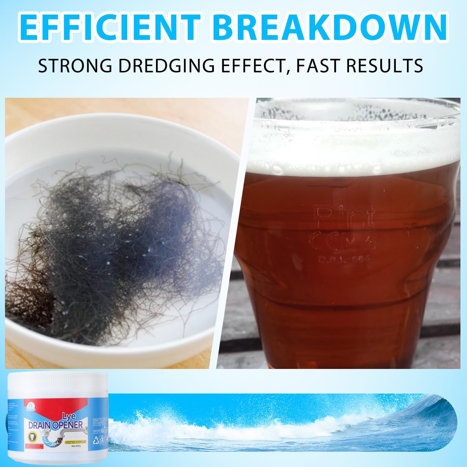 BELL BIRDCrystal Lye Drain Opener, Drain Opener, Pipeline Dredging Agent - Image 7