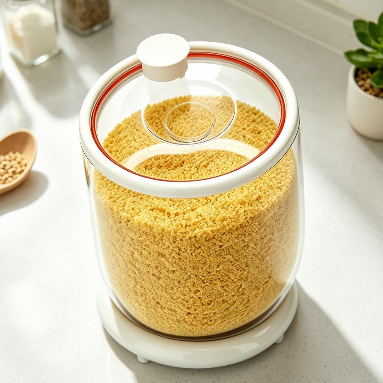 Contenitore per Riso Contenitore Ermetico Inclinabile con Versatore di