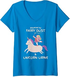 Womens Powered by Fairy Dust and Unicorn Urine Gas Shortage 2021 V-Neck T-Shirt
