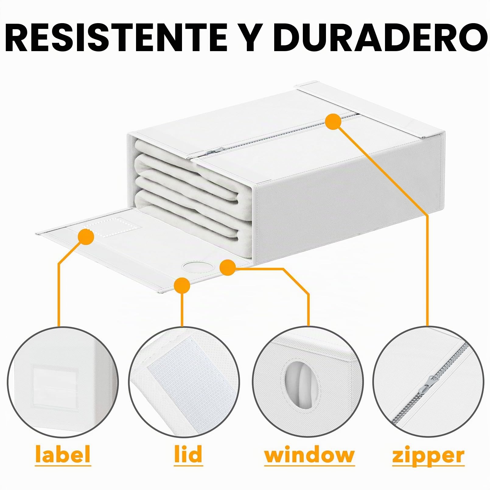 SpaceAid Paquete de 5 organizadores de sábanas y almacenamiento, organizador de sábanas plegable para armario de lino, juego de sábanas con ventana XL (tamaño Queen y King), contenedor organizador de