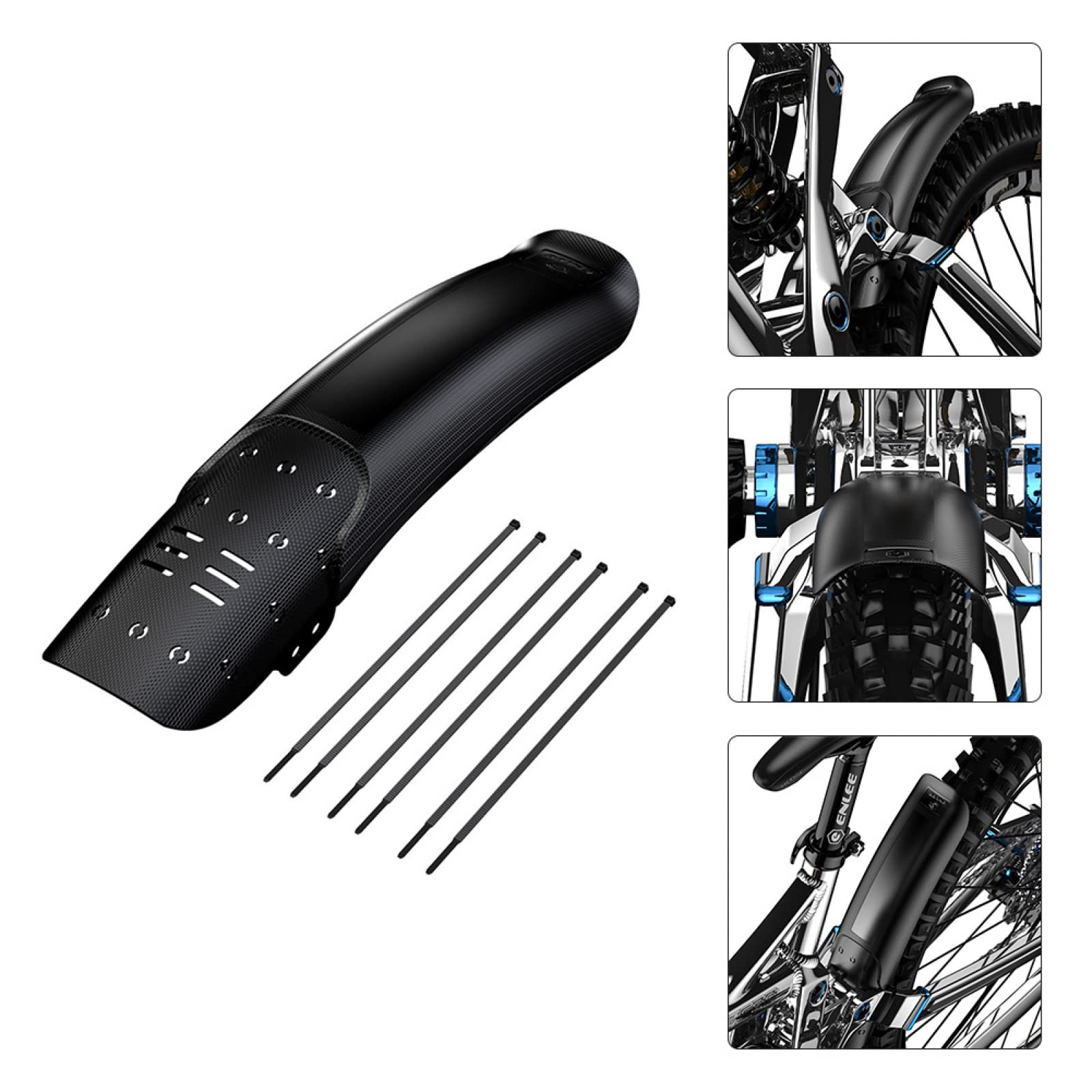ENLEE Bicycle Extended Widened Fender Rear Wheel Mudguard Mountain Bike Cycling