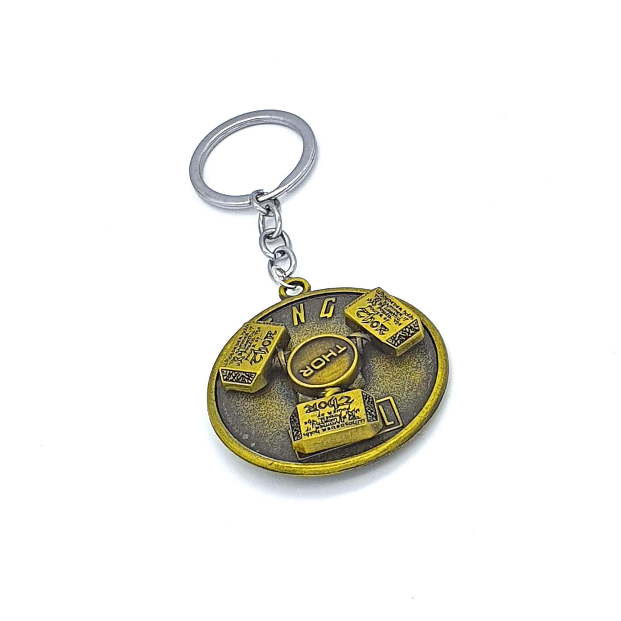Lizmatech Gold Thor Mjolnir Hammer Keyring Thor Fidget Spinner Keychain - Mjolnir Chain - Uk Gift (Gold)
