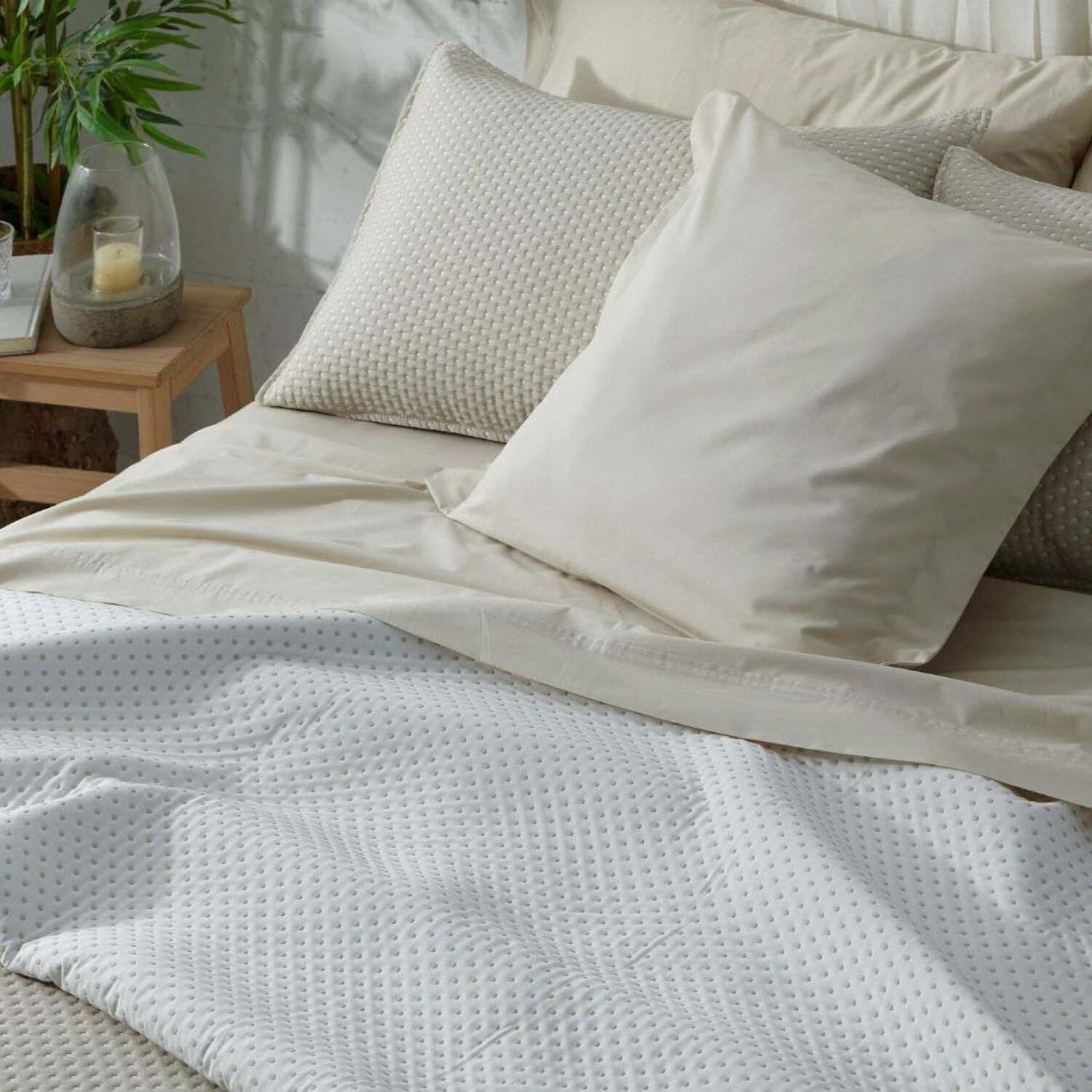 Burrito Blanco | Colcha Verano | Cama de 90cm. (+Medidas Disponibles) | Diseño 162 | Color Lino (90x190/200cm.)