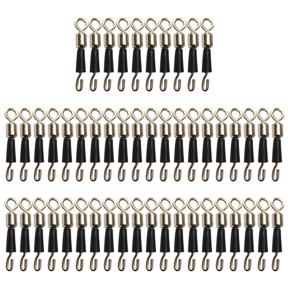 50pz Girelli A Scatto Per Pesca – Snap Swivel, Duolock, Cambio Rapido 1mm Per Acqua Salata