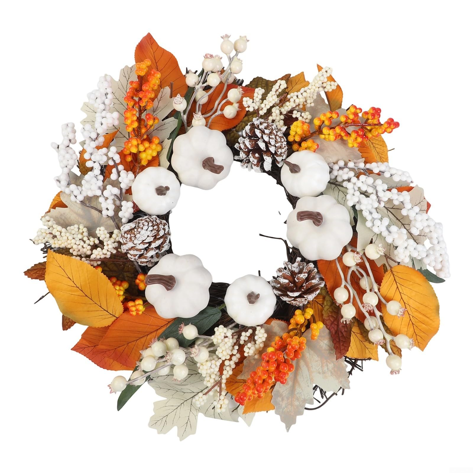 Couronne d'automne de 61 cm avec tournesols et érable pour porte