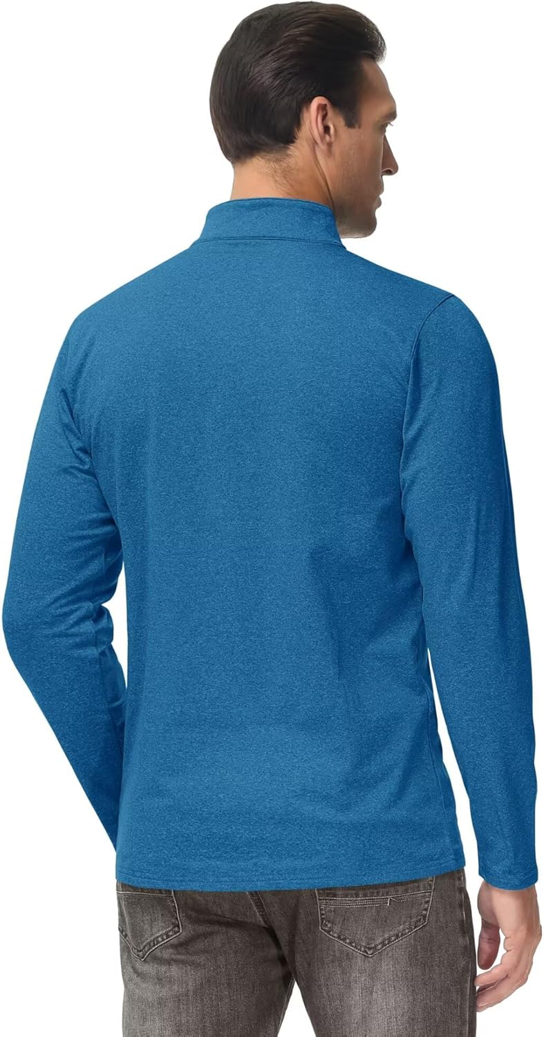 Boladeci Men's Quarter Zip Pullover Premium Fleece Lined Heather Long Sleeve Golf Shirts Midweight 1/4 Half Zip Sweatshirts - Image 6